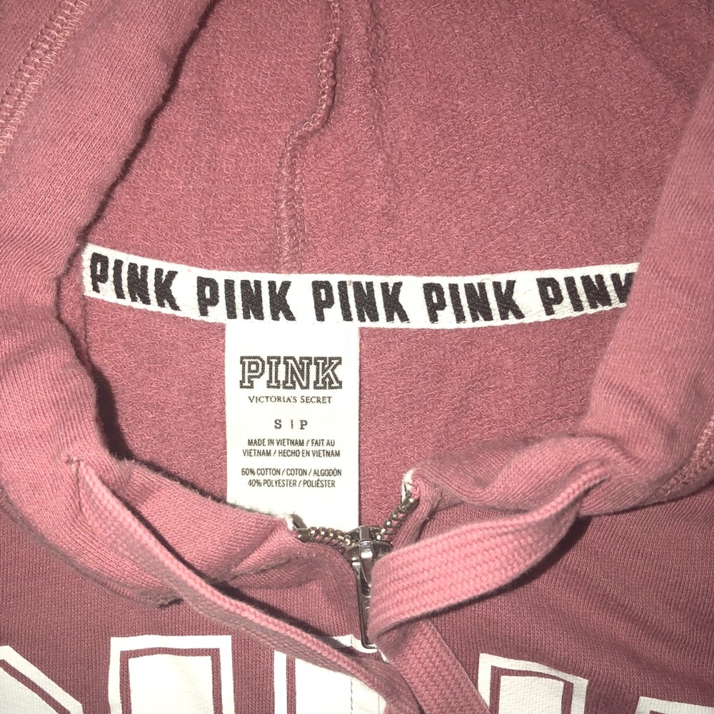 Pink Ultimate Full Zip Up like new MOVING SALE - Picture 2 of 3